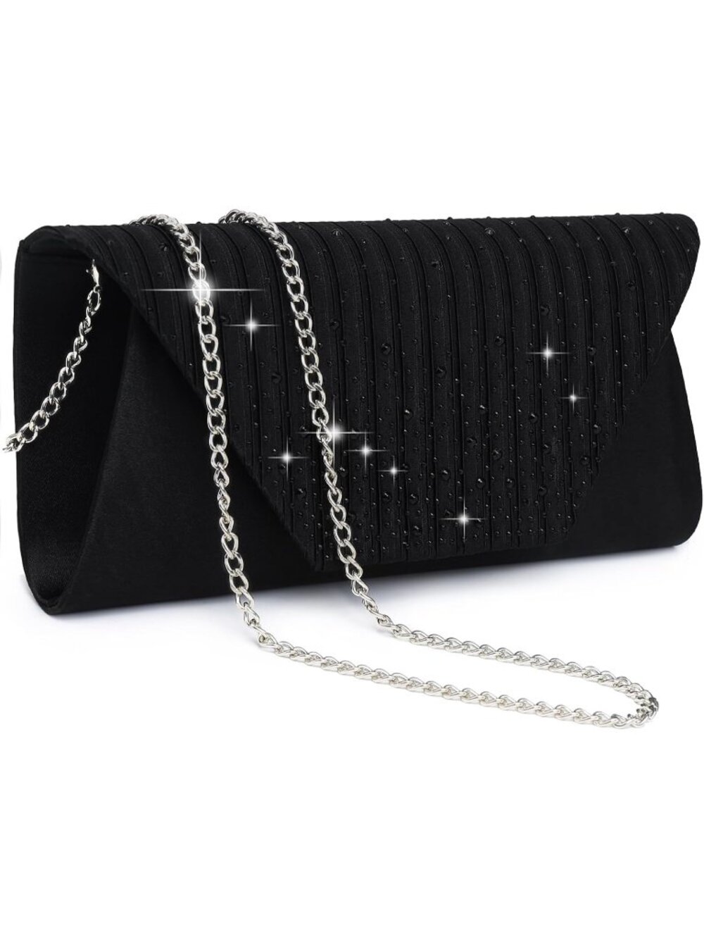 〽️ Women's Black Evening Clutch Purse Wedding Party Cocktail Formal Bag